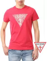 discount t-shirt guess hommes 2013 usa ss0032 pink